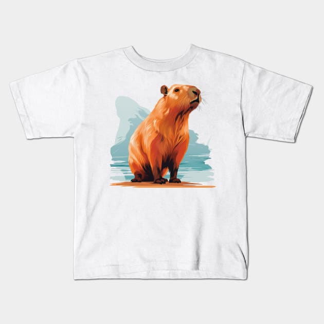 capybara Kids T-Shirt by piratesnow